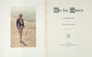 Titelpagina van de roman In der Lunca door Carmen Sylva, gepubliceerd in Regensburg 1906 door German School