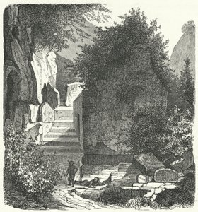 Graf van de Romeinse dichter Vergilius, Posillipo, Napels door German School