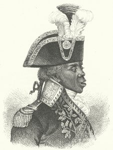 Toussaint Louverture, leider van de Haïtiaanse Revolutie (gravure)
