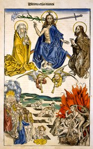 Ultima etas Mundi (Het Laatste Oordeel) uit Liber Chronicarum door Hartmann Schedel, 1493