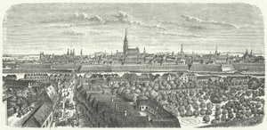 Wenen in het midden van de 17e eeuw (gravure) door German School