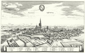 Uitzicht op Straatsburg (gravure)