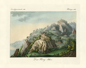 Uitzicht op de berg Athos door German School