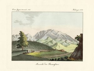 Uitzicht op de Parnassus in Griekenland door German School