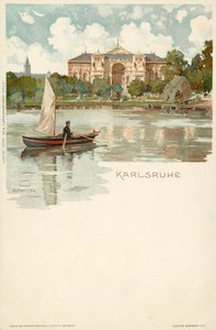 Uitzicht op de stad Karlsruhe in Duitsland
