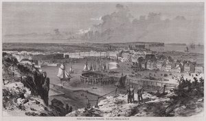 Uitzicht op de haven van Dieppe, Normandië, Frankrijk door German School