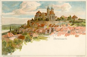 Uitzicht op de stad Breisach, Duitsland door German School