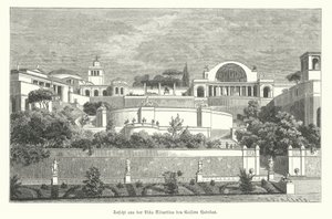 Villa van de Romeinse keizer Hadrianus in Tivoli, Italië door German School