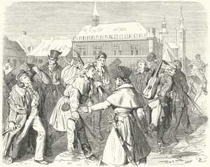 Staking door studenten van de Universiteit van Göttingen, Duitsland