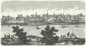 Warschau in de 17e eeuw door German School