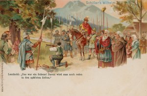 Willem Tell schiet de appel van het hoofd van zijn zoon door German School