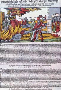 Heksen verbrand in Derneburg in 1555 door German School