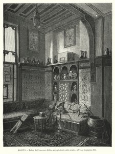 Werkplaats van Francis Dillon, versierd in Arabische stijl (litho) door German School