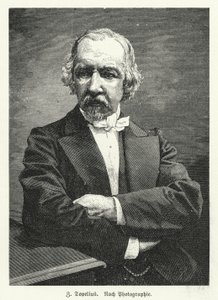 Zachris Topelius, Zweedstalige Finse romanschrijver, dichter, journalist en historicus (litho) door German School