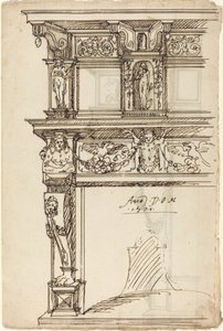 Paleisachtige Schouw met Mercurius en Hoop [recto]