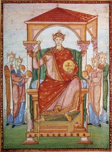 Otto III ontvangt de hulde van de naties door German School