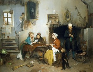 Brief uit het kamp door Gerolamo Induno