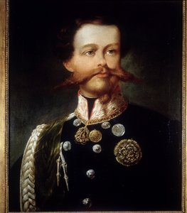 Portret van Victor Emmanuel II (Victor-Emmanuel) (Vittorio Emanuele) (1820 - 1878) door Gerolamo (Girolamo) Induno. Museo del Risorgimento. Milaan. door Gerolamo Induno