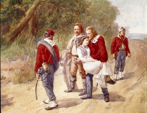 De Italiaanse patriot Giuseppe Garibaldi vervoert zijn vrouw Anita die lijdt aan tyfus naar Ravenna in 1849