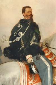 Vittorio Emanuele II te paard door Gerolamo Induno