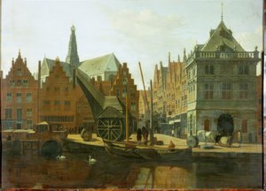 De haven in Haarlem
