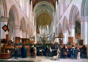 Het interieur van de Grote Kerk, Haarlem