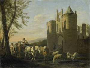 De hoofdpoort van kasteel Egmond