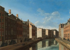 Gezicht op de Gouden Bocht in de Herengracht vanuit het oosten door Gerrit Berckheyde