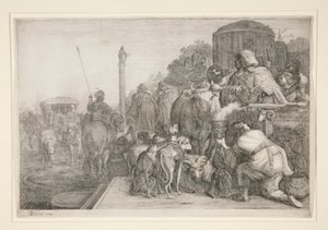 Paulus en Barnabas in Lystra door Gerrit Claesz Bleker