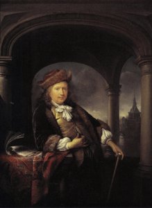 Zelfportret op vijftigjarige leeftijd door Gerrit Dou