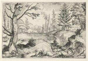 Landschap met beekje