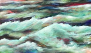 Easter Pacific, 2018 (acrylverf op doek) door Gerrit Greve
