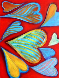 G Harten 15, 2016 (acryl op doek) door Gerrit Greve