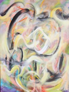 Within, 2022 (acrylverf op doek) door Gerrit Greve