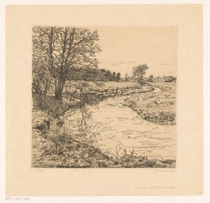 Aan de Hattemerbeek door Gerrit Haverkamp (signed by artist)