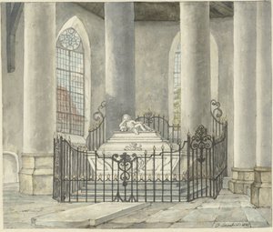 Grafmonument van Catharina Alida van der Dussen, in een kerk te Culemborg