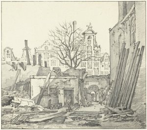 Het afbreken van het West-Indisch Huis te Amsterdam