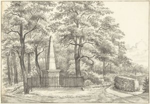 Het gedenkteken voor Witte van Haemstede, in 1817 opgericht door David Jacob van Lennep bij het Huis te Manpad in Heemstede