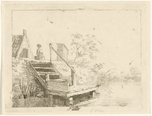Trap aan het water door Gerrit Lamberts