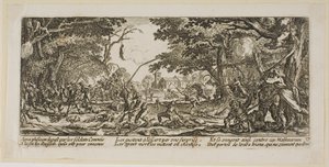 De boeren wreken zich, plaat zeventien uit De grote ellende van de oorlog