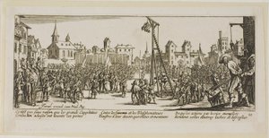 De Strappado, plaat tien uit De grote ellende van de oorlog door Gerrit Lucasz van Schagen