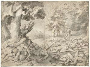Samson na het verslaan van de Filistijnen door Gerrit Pietersz. Sweelink