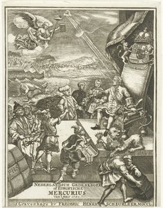 Titelpagina voor de Europische Mercurius van 1750 door Gerrit Sibersma (possibly)