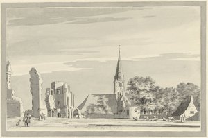 De ruïne van de abdij van Rijnsburg