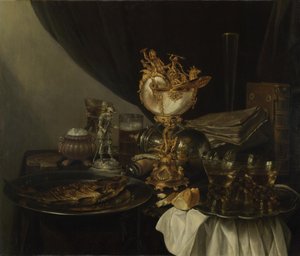 Stilleven met een Nautilusbeker