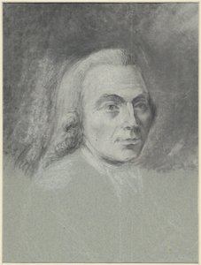 Zelfportret van Gerrit Zegelaar, met pruik