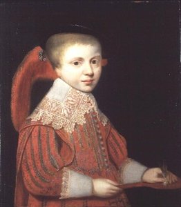 Portret van de Prins van Nassau die pluimbal speelt