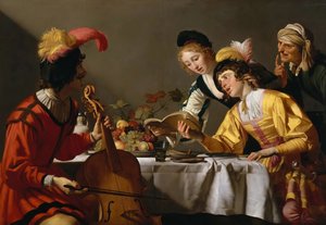 Concert, ca. 1627 door Gerrit van Honthorst