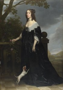Portret van Elizabeth Stuart (1596-1662), Koningin van Bohemen, vrouw van Keurvorst Palts Frederik V en dochter van Jacobus I, 1642