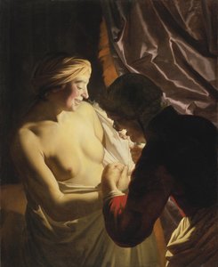 De vlooienjacht door Gerrit van Honthorst